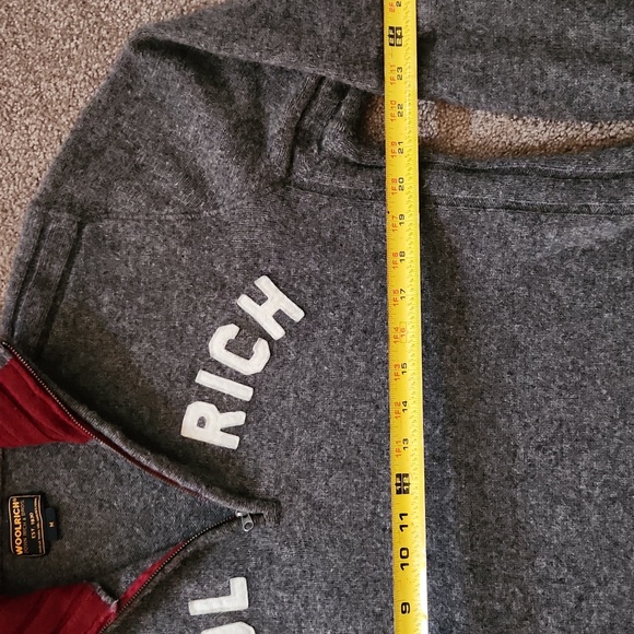 VINTAGE Woolrich John Rich & Bros. Lambswool Blend Quarter Zip Sweater - Picture 6 of 10